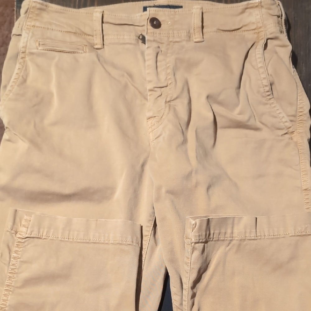 American Eagle Outfitters Tan Cargo Pants Relaxed Fit